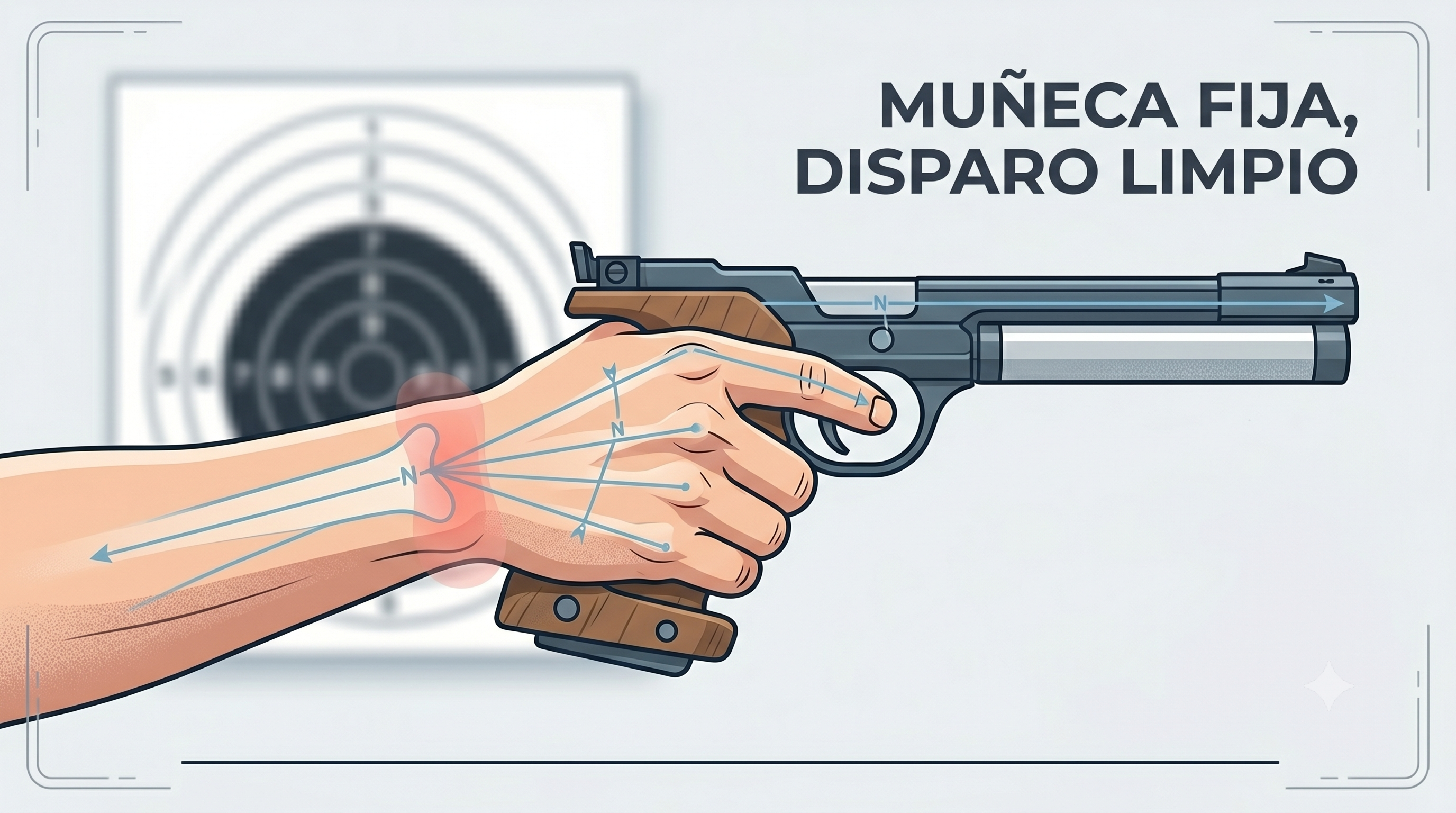 Muñeca, empuñadura y estabilidad: la base invisible del disparo con pistola